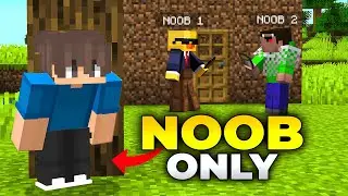 I Snuck into a Noob Only Minecraft Server ..