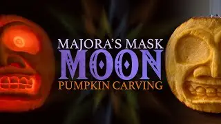 Majora's Mask Moon - 3D Pumpkin Carving Time Lapse