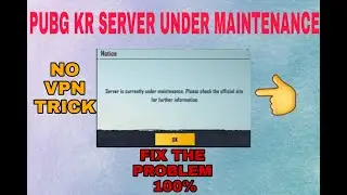 HOW TO FIX SERVER IS UNDER MAINTENANCE IN PUBG KR | PUBG KR || DASH 03 YT