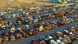 Desert valley auto parts by Drone, AZ junkyard 8