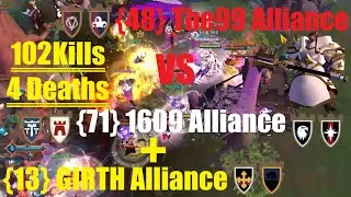 {48}The99 VS {71}1609+{13}GIRTH | 102 Kills 4 Deaths | Heavy Mace POV | ThreshiKomik | Albion Online