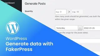 WordPress   Generate data with FakerPress