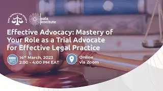 Effective Advocacy: Mastery of Your Role as a Trial Advocate for Effective Legal Practice