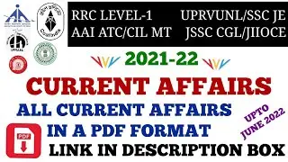 CURRENT AFFAIRS 2021-22 COMPLETE NOTES PDF