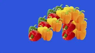 Dancing Vegetables green screen/ peppers ANIMATION on green screen