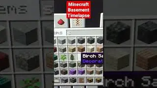 Minecraft Basement Timelapse #gameplay #build #minecraft #new #command