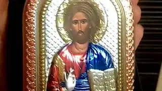 Итальянская икона Спасителя в подарочной коробке