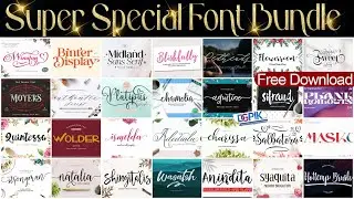 64 Super Special Font Bundle | Download Commercial Use Free Fonts Packs
