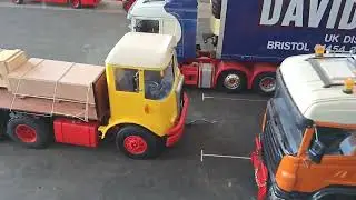 Southwest RC Truckers with construction and lowriders at Castle Combe steam rally show 2024