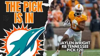 TRADE: THE MIAMI DOLPHINS TRADE UP TO SELECT RUNNING BACK JAYLEN WRIGHT FROM TENNESSEE