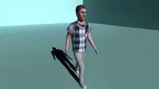 3D Character walk cycle animation