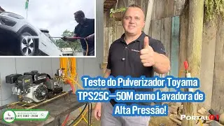 Teste do Pulverizador Toyama TPS25C-50m como Lavadora de Alta Pressão!