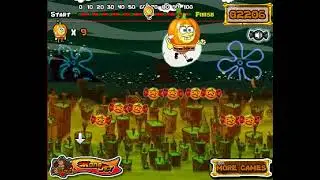 PC (Browser, Flash) Longplay [350] Spongebob Squarepants: Halloween Run