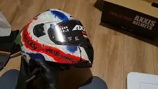 Axxis Hawk SV 'Sick Joke' full-face motorcycle helmet