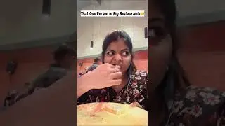 That One Person in Big Restaurants🤭#sharmilageorge #shorts
