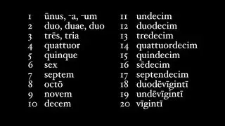Numbers in Latin
