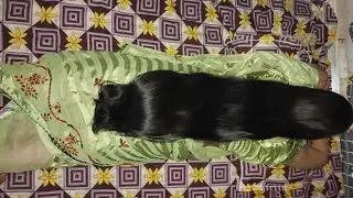 Gorgeous Sleeping Long hair Beauty  silky & shine Black  hairplay by man @LonghairQueen99#longhairs