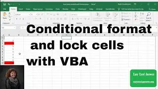 Conditional format and lock cells with VBA