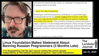 Linux Foundation Makes Statement About Banning Russian Programmers (3 Months Late)