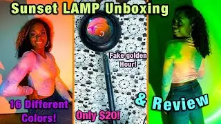 SUNSET Lamp Unboxing & Review, 16 Colors! | Viral Sunset Projection Lamp