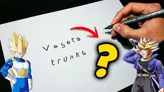 CÓMO convertir VEGETA y TRUNKS en DIBUJOS!!! | Dragon Ball 😀🔥
