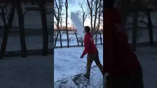 Boiling water in subzero temperatures