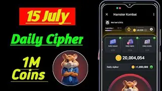 Hamster Kombat daily Cipher 15 July! 15 July daily Cipher code hamster! hamster 15 July daily Cipher