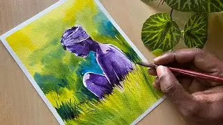 Beautiful watercolor painting for village farmer #painting #watercolor @artofsohanofficial