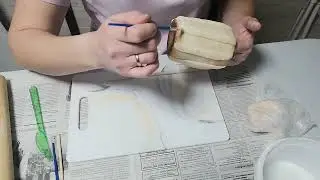 Лепка из солёного теста. 3.лепка набора для сахара. Лепка декора сахарницы