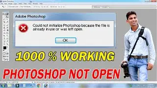 could not initialize photoshop because the file is already in use or was left open