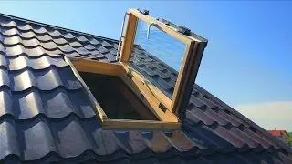Устанавливаем мансардные окна Velux с сервоприводом.