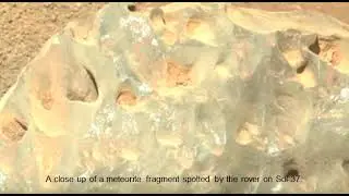 First Meteorite Encounter on Mars by Perseverance Rover