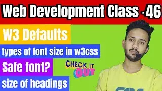 Web Development class #46 | W3 defaults | Safe font? | NATL | Zulquir