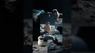 AI Art Prompts for an Astronaut hatching for eggs on Moon #aiart #astronauts #egghatching #fluxai