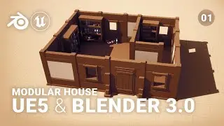 UE5 & Blender 3.0 | How to CREATE 3D Modular House in Blender 3D and Unreal Engine 5 (PART 1)