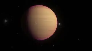 Dwarf Moon And Huge Planet