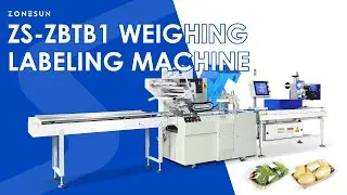 Zonesun ZS-ZBTB1 Horizontal Flow Wrapper with Weigh-Price Labeling Function