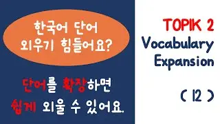 TOPIK 2 Advanced Vocabulary Expansion - 12; Korean Words