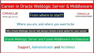 Career in Oracle Weblogic and Fusion Middleware! Where to Start!Weblogic and Middleware Architecture