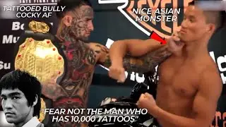 Cocky Tattooed Fighter Destroyed By Nice Asian Monster