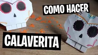 COMO HACER CALAVERITA DE PAPEL - Origami -DIY - Manualidades con Quiire