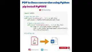 PDF to Docx conversion using Python