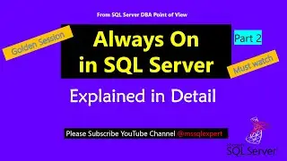 Always On in SQL Server - part 2 | always on in sql | sql always on