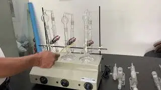 How to set Abron E Digesstion and distillation apparatus glass parts heating set of 3 by Abron