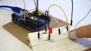 Arduino for Dummies, Tweaking the button sketch, page 105 (MVI 8023)