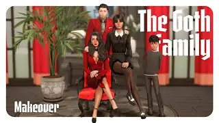 The Goth Family Makeover // Sims 4 CAS