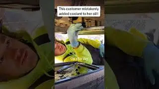 She mistakenly added coolant to her oil! 😨 