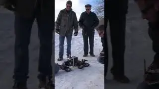 6x6 Semi Truck on Snow Tracks with Train-track Snow Thrower is radio controlled and Remarkable