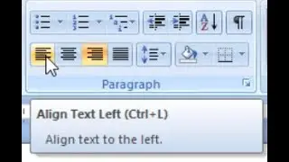 Align Left , Center , Right Microsoft word