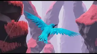 Low Poly Bird: Kingfisher (Stylized Character for Unreal Engine & Unity)